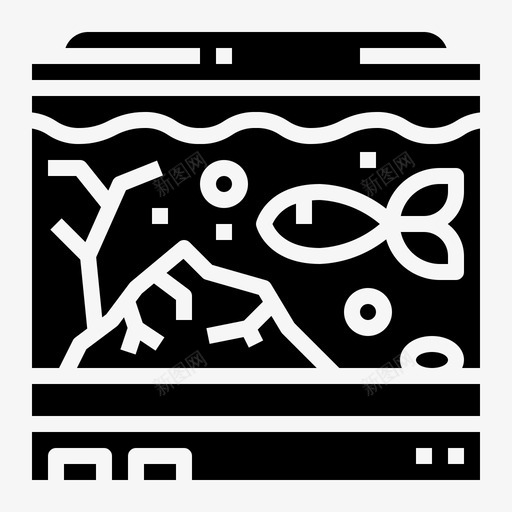 鱼缸动物水族馆图标svg_新图网 https://ixintu.com 动物 宠物 水族馆 鱼缸