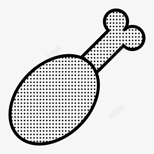 肉鸡腿食物图标svg_新图网 https://ixintu.com 食物 鸡腿