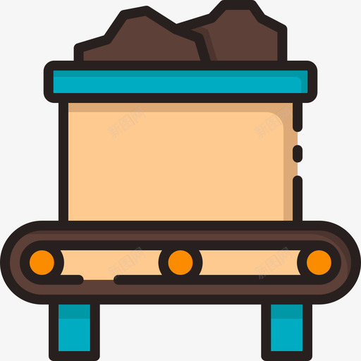 输送机金矿7线性颜色图标svg_新图网 https://ixintu.com 线性 输送机 金矿 颜色
