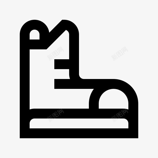 防护靴围栏3线性图标svg_新图网 https://ixintu.com 围栏 线性 防护