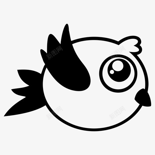 鸟动物动物脸图标svg_新图网 https://ixintu.com 动物 可爱 爱的 玩具