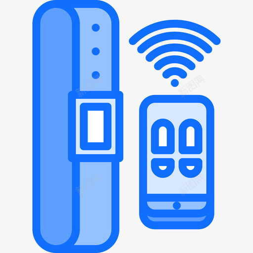 智能皮带小工具16蓝色图标svg_新图网 https://ixintu.com 小工 工具 智能 皮带 蓝色