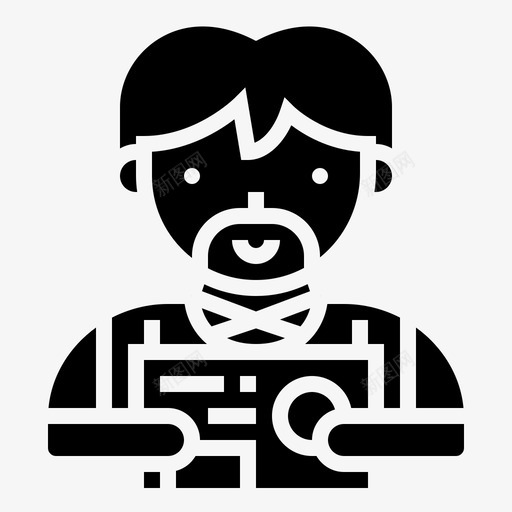 工程师建筑工人2字形图标svg_新图网 https://ixintu.com 字形 工人 工程师 建筑 建筑工