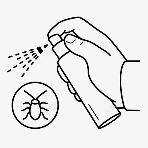 杀虫剂蟑螂昆虫图标svg_新图网 https://ixintu.com 房间 昆虫 杀虫剂 蟑螂 驱虫剂