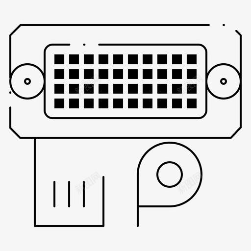 适配器连接数据图标svg_新图网 https://ixintu.com 数据 硬件 视频制作 计算机 输入 连接 适配器