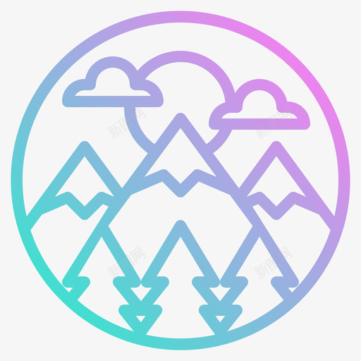 山地公路旅行3坡度图标svg_新图网 https://ixintu.com 公路 坡度 山地 旅行