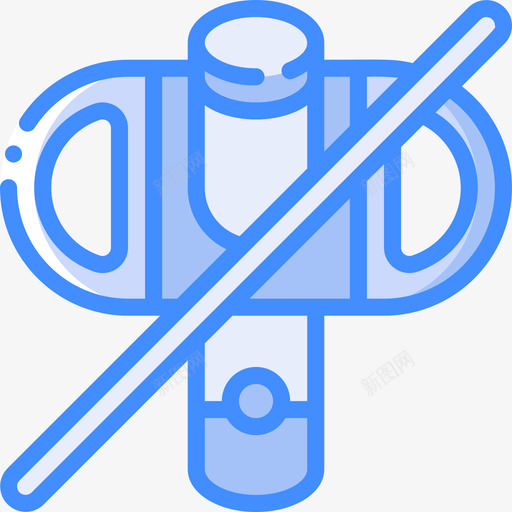 禁止吸烟戒烟10蓝色图标svg_新图网 https://ixintu.com 吸烟 戒烟 禁止 蓝色
