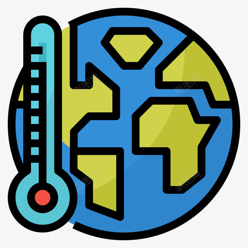 全球变暖全球变暖15线性颜色图标svg_新图网 https://ixintu.com 全球 变暖 线性 颜色