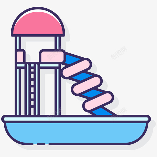 水上公园马戏团87线性颜色图标svg_新图网 https://ixintu.com 公园 水上 线性 颜色 马戏团