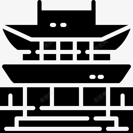 韩国庆冈宫1号填充物图标svg_新图网 https://ixintu.com 1号 冈宫 国庆 填充 韩国庆