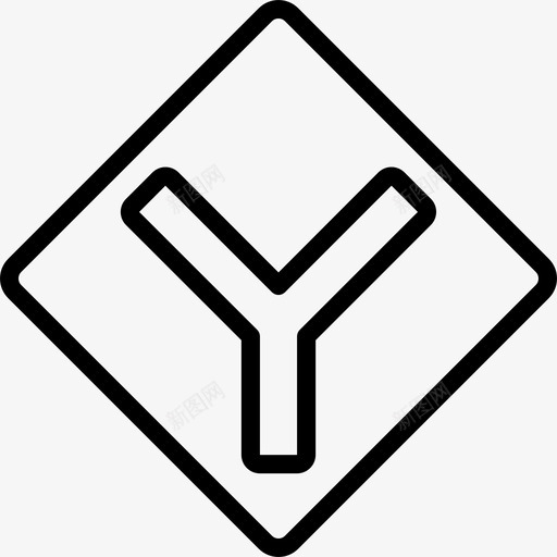 分裂美国路标3线形图标svg_新图网 https://ixintu.com 分裂 线形 美国 路标