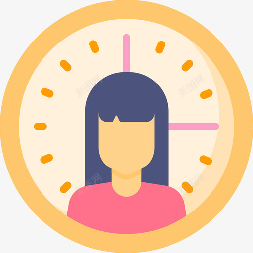 时钟时间管理59扁平图标svg_新图网 https://ixintu.com 扁平 时钟 时间管理