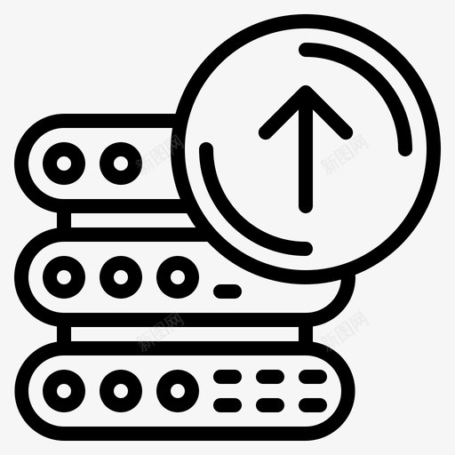 数据库网络和数据库1线性图标svg_新图网 https://ixintu.com 数据库 线性 网络