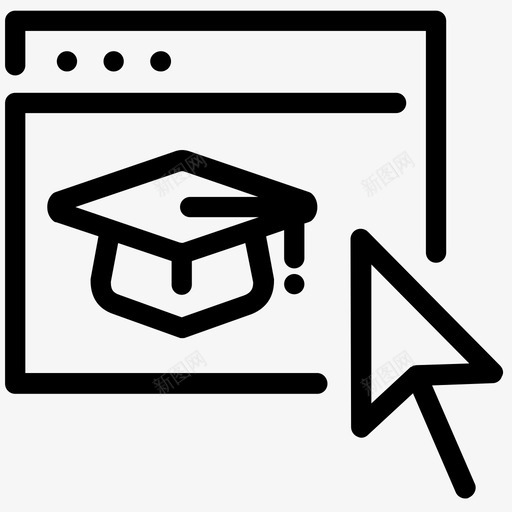 在线学习教育在线图标svg_新图网 https://ixintu.com 在线 在线学习 大纲 学生 教育 网络