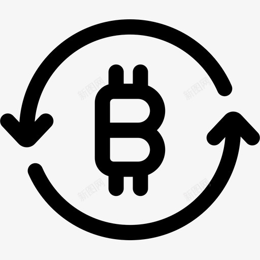 比特币比特币124线性图标svg_新图网 https://ixintu.com 比特 线性