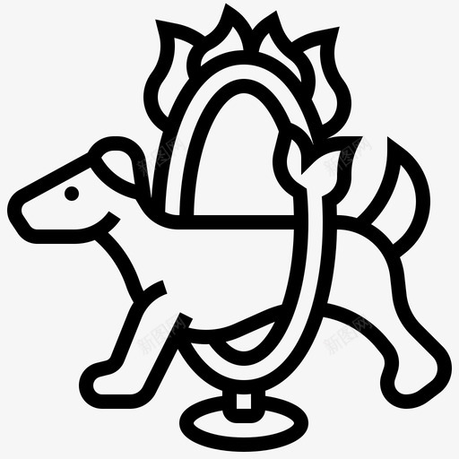 戒指马戏团元素3直线型图标svg_新图网 https://ixintu.com 元素 戒指 直线 线型 马戏团