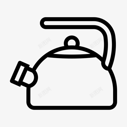 水壶厨房茶壶图标svg_新图网 https://ixintu.com 厨房 水壶 茶壶