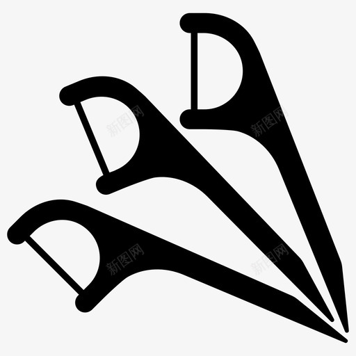 牙线牙齿护理牙齿清洁图标svg_新图网 https://ixintu.com 健康 卫生 图标 婴儿 字形 护理 清洁 牙线 牙齿