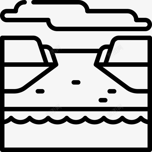冰川景观19线性图标svg_新图网 https://ixintu.com 冰川 景观 线性