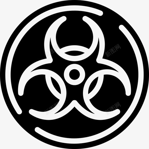 生物危害警告标志3填充图标svg_新图网 https://ixintu.com 危害 填充 标志 生物 警告