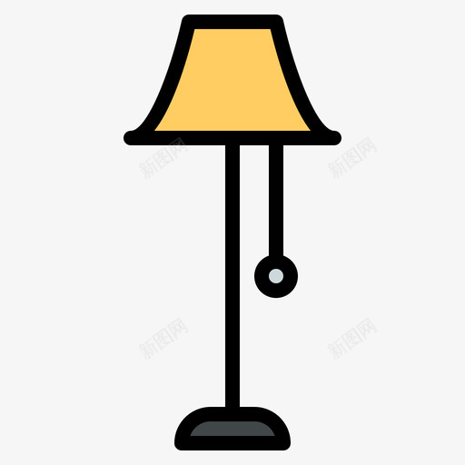 台灯家用电器21线颜色图标svg_新图网 https://ixintu.com 台灯 家用电器 颜色