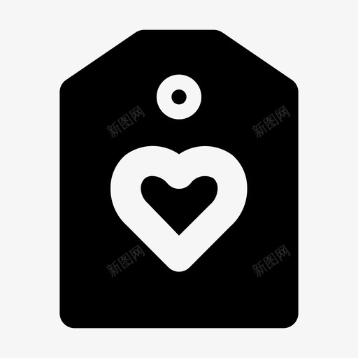 标签爱情浪漫图标svg_新图网 https://ixintu.com 实线 情人节 标签 浪漫 爱情