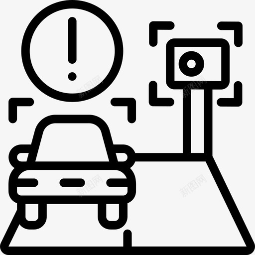速度摄像头智能车1线性图标svg_新图网 https://ixintu.com 摄像头 智能 线性 速度