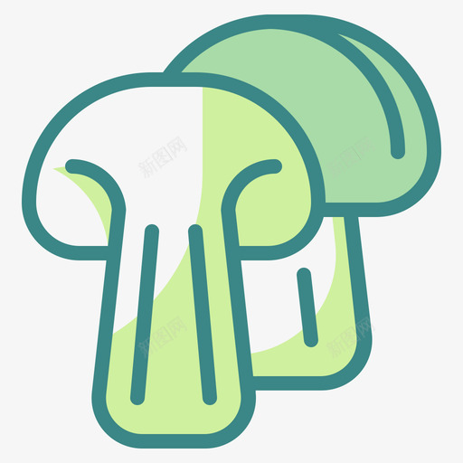 蘑菇水果和蔬菜47双色图标svg_新图网 https://ixintu.com 双色 水果 蔬菜 蘑菇