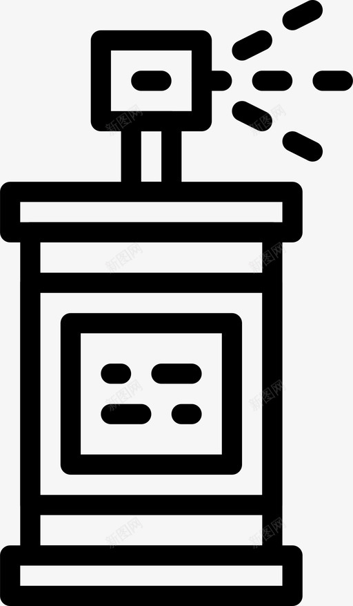 喷雾医用187线性图标svg_新图网 https://ixintu.com 医用 喷雾 线性