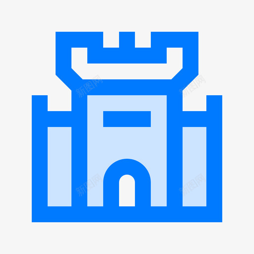 塔楼中世纪57蓝色图标svg_新图网 https://ixintu.com 中世纪 塔楼 蓝色