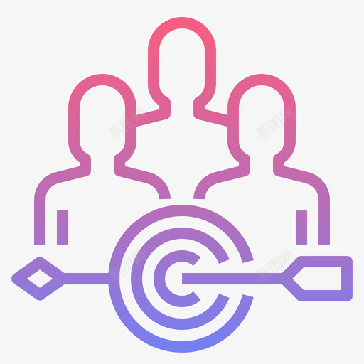目标受众seo116线性梯度图标svg_新图网 https://ixintu.com seo 受众 梯度 目标 线性