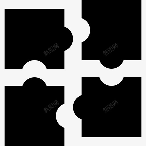 拼图就业21填充图标svg_新图网 https://ixintu.com 填充 就业 拼图