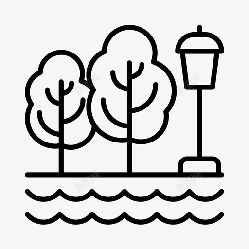 公园花园户外图标svg_新图网 https://ixintu.com 公园 户外 操场 花园 路灯