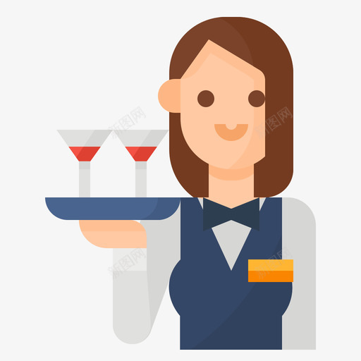女服务员职业11公寓图标svg_新图网 https://ixintu.com 公寓 女服务员 职业