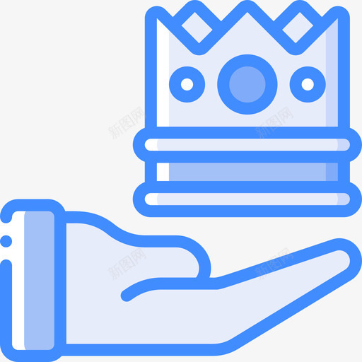 皇冠君主制蓝色图标svg_新图网 https://ixintu.com 君主制 皇冠 蓝色