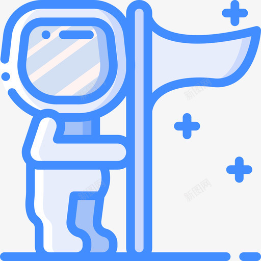宇航员蓝色图标svg_新图网 https://ixintu.com 宇航员 蓝色