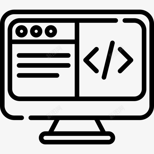 编码响应式50线性图标svg_新图网 https://ixintu.com 响应 线性 编码 设计