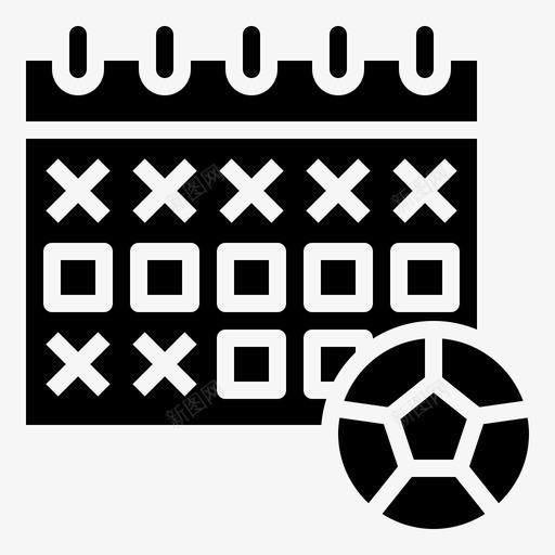 时间表足球87加油图标svg_新图网 https://ixintu.com 加油 时间表 足球