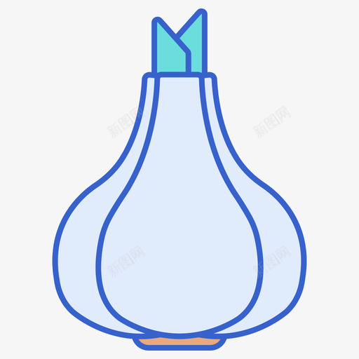 大蒜过敏线性颜色图标svg_新图网 https://ixintu.com 大蒜 线性 过敏 颜色