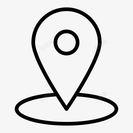 地图位置标记图标svg_新图网 https://ixintu.com 位置 图钉 地图 方向 标记 轮廓 选择