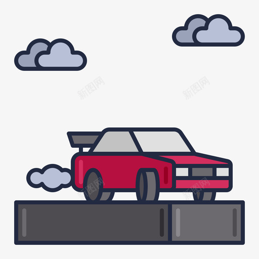 漂移赛车19线性颜色图标svg_新图网 https://ixintu.com 漂移 线性 赛车 颜色