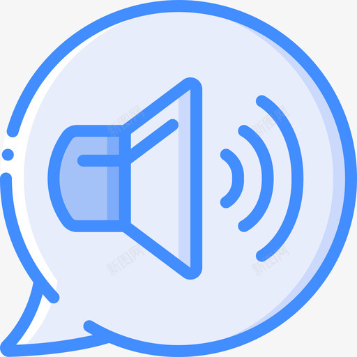 音频通讯41蓝色图标svg_新图网 https://ixintu.com 蓝色 通讯 音频