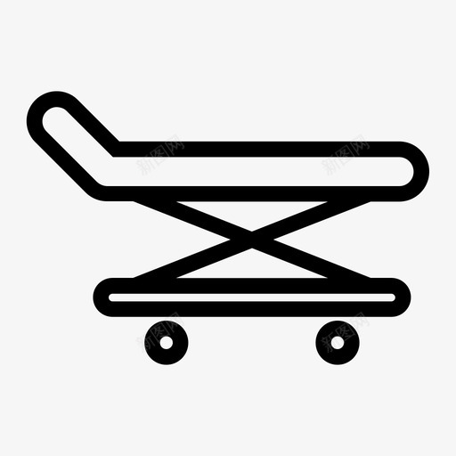 轮床医院医务人员图标svg_新图网 https://ixintu.com 医务人员 医院 救援 红十字会 轮床