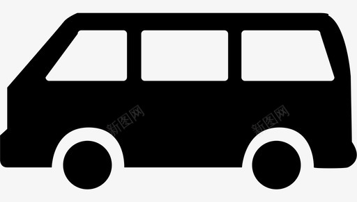 黑面包车svg_新图网 https://ixintu.com 黑面包车