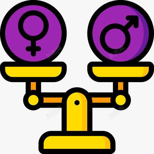 性别平等女权主义23线性色彩图标svg_新图网 https://ixintu.com 女权主义 性别平等 线性 色彩