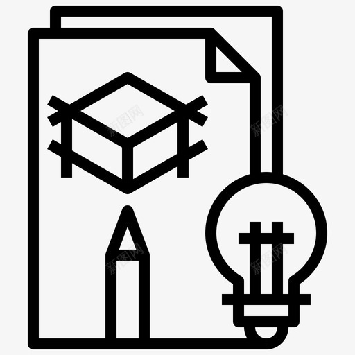 创意过程灯泡教育图标svg_新图网 https://ixintu.com 创意 教育 灯泡 过程
