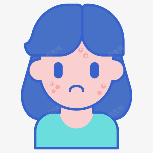 痤疮cbd油2线状颜色图标svg_新图网 https://ixintu.com cbd 痤疮 线状 颜色