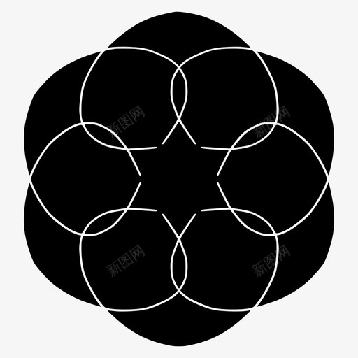 抽象花圆形图案图标svg_新图网 https://ixintu.com 创意 图案 圆形 抽象 曼陀罗 花集 莲花 螺旋