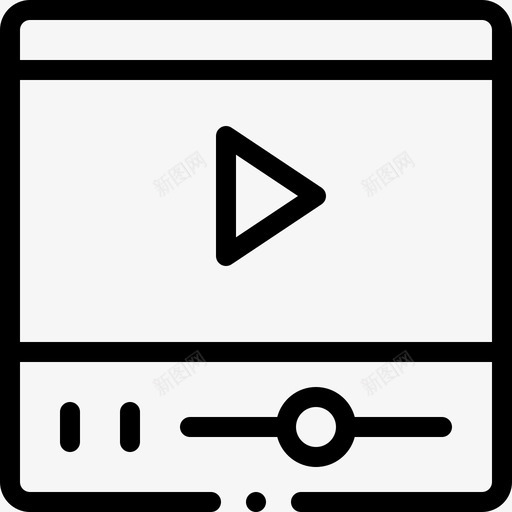 视频播放器博客影响者基本要素4线性图标svg_新图网 https://ixintu.com 博客 基本 影响 播放器 线性 要素 视频