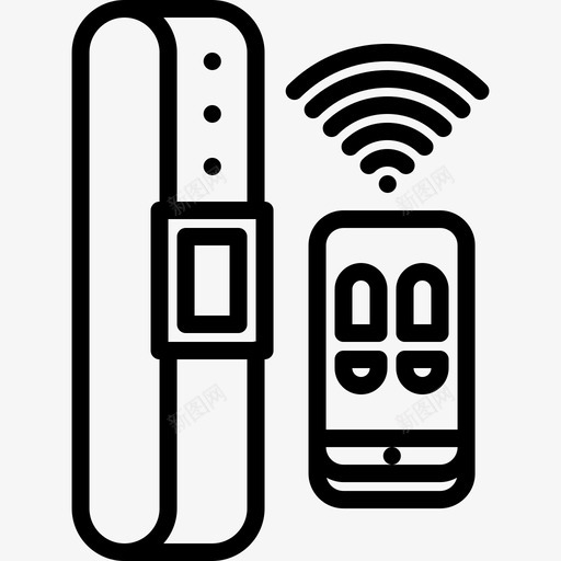 智能皮带小工具13线性图标svg_新图网 https://ixintu.com 小工 工具 智能 皮带 线性